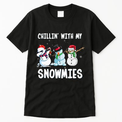 Chillin With My Snowmies Family Pajamas Snowman Christmas Tall T-Shirt