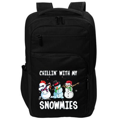 Chillin With My Snowmies Family Pajamas Snowman Christmas Impact Tech Backpack