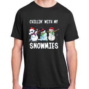 Chillin With My Snowmies Family Pajamas Snowman Christmas Adult ChromaSoft Performance T-Shirt