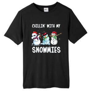 Chillin With My Snowmies Family Pajamas Snowman Christmas Tall Fusion ChromaSoft Performance T-Shirt