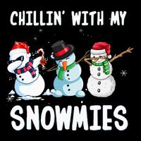 Chillin With My Snowmies Family Pajamas Snowman Christmas Drawstring Bag