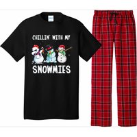 Chillin With My Snowmies Family Pajamas Snowman Christmas Pajama Set