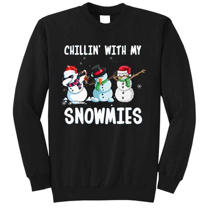 Chillin With My Snowmies Family Pajamas Snowman Christmas Tall Sweatshirt