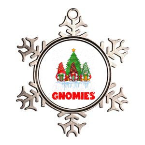 Chillin With My Gnomies Matching Family Christmas Gnome Cute Gift Metallic Star Ornament