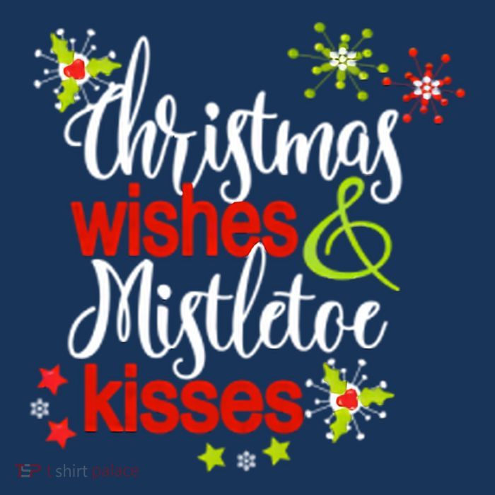 Christmas Wishes Mistletoe Kisses Tall T-Shirt