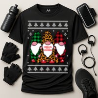 Chillin With My Gnomies Gnomes In Pajamas Ugly Christmas Cooling Performance Crew T-Shirt