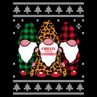 Chillin With My Gnomies Gnomes In Pajamas Ugly Christmas Cooling Performance Crew T-Shirt
