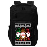 Chillin With My Gnomies Gnomes In Pajamas Ugly Christmas Impact Tech Backpack