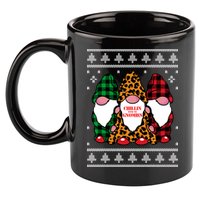 Chillin With My Gnomies Gnomes In Pajamas Ugly Christmas 11oz C Handle Ceramic Mug