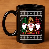 Chillin With My Gnomies Gnomes In Pajamas Ugly Christmas 11oz C Handle Ceramic Mug