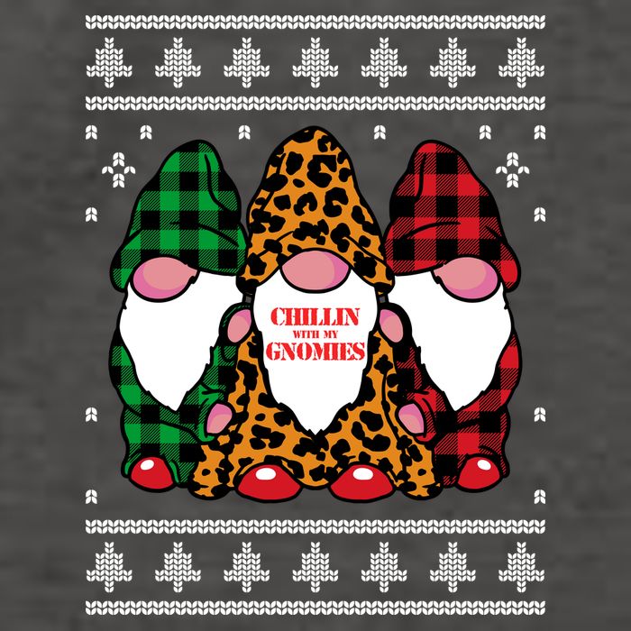 Chillin With My Gnomies Gnomes In Pajamas Ugly Christmas Vector Backpack