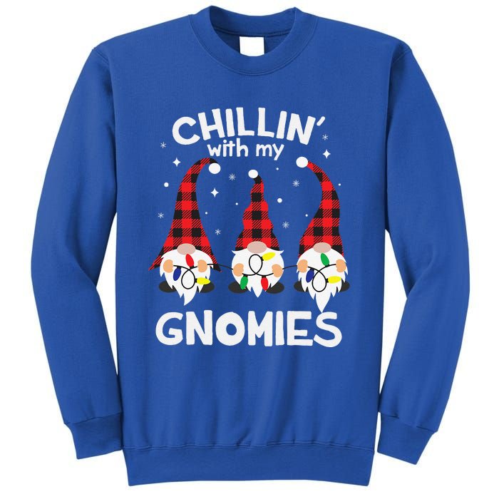 Chillin With My Gnomies Funny Gnome Christmas Pamajas Family Cute Sweatshirt