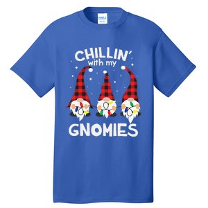 Chillin With My Gnomies Funny Gnome Christmas Pamajas Family Cute Tall T-Shirt