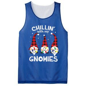 Chillin With My Gnomies Funny Gnome Christmas Pamajas Family Cute Mesh Reversible Basketball Jersey Tank