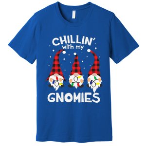 Chillin With My Gnomies Funny Gnome Christmas Pamajas Family Cute Premium T-Shirt