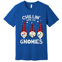 Chillin With My Gnomies Funny Gnome Christmas Pamajas Family Cute Premium T-Shirt