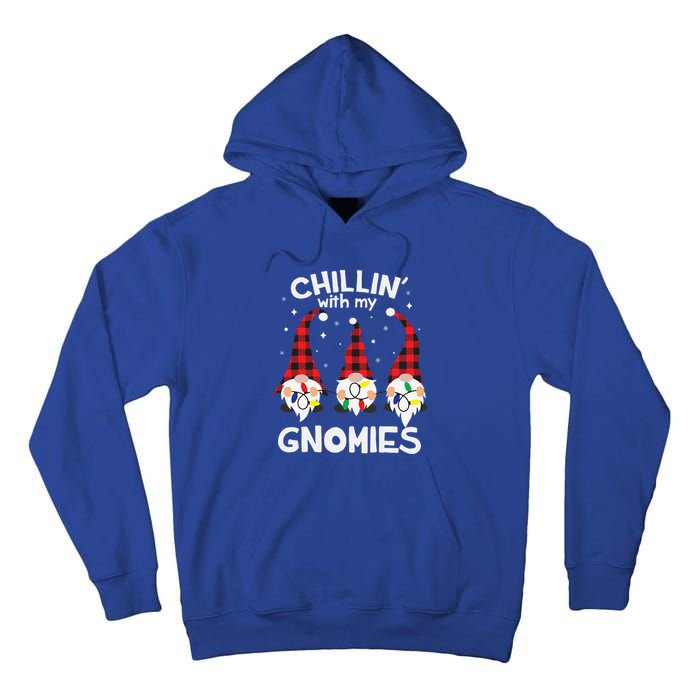 Chillin With My Gnomies Funny Gnome Christmas Pamajas Family Cute Tall Hoodie