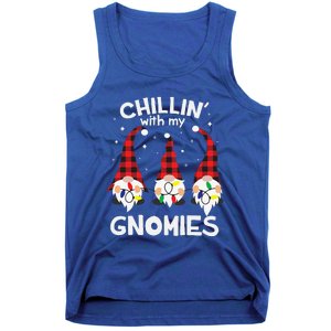 Chillin With My Gnomies Funny Gnome Christmas Pamajas Family Cute Tank Top