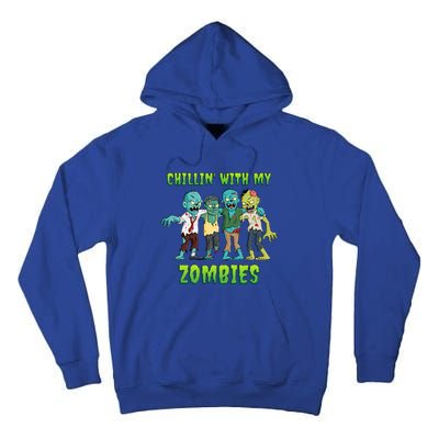 Chillin With My Zombies Halloween Tall Hoodie