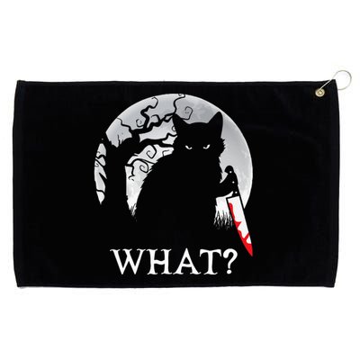 Cat What Murderous Black Cat With Knife Halloween Costume Grommeted Golf Towel