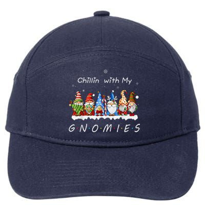 Chillin With My Gnomies Funny Gnome Christmas Pamajas Family 7-Panel Snapback Hat