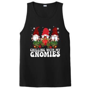 Chillin With My Gnomies Plaid Christmas Santa Gnomes Xmas PosiCharge Competitor Tank