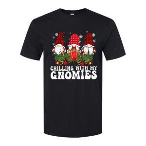 Chillin With My Gnomies Plaid Christmas Santa Gnomes Xmas Softstyle CVC T-Shirt