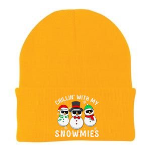 Chillin With My Snowmies Snowman Christmas Pajama Knit Cap Winter Beanie