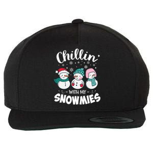 Chillin With My Snowmie Christmas Snow Teacher Snow Cool Gift Wool Snapback Cap