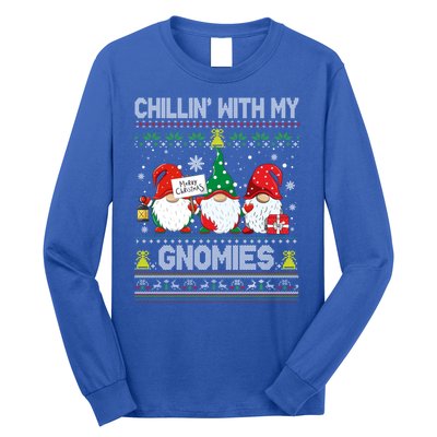 Chillin With My Gnomies Matching Family Christmas Pjs Gnome Long Sleeve Shirt