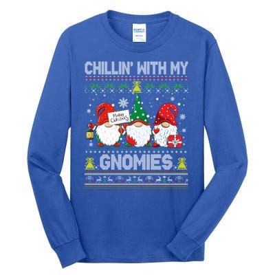 Chillin With My Gnomies Matching Family Christmas Pjs Gnome Tall Long Sleeve T-Shirt