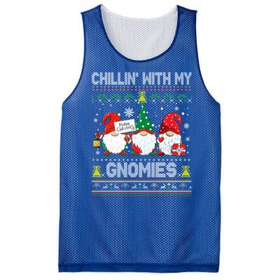 Chillin With My Gnomies Matching Family Christmas Pjs Gnome Mesh Reversible Basketball Jersey Tank