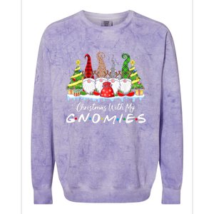 Christmas With My Gnomies Merry Christmas Buffalo Plaid Colorblast Crewneck Sweatshirt