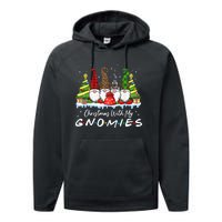 Christmas With My Gnomies Merry Christmas Buffalo Plaid Performance Fleece Hoodie