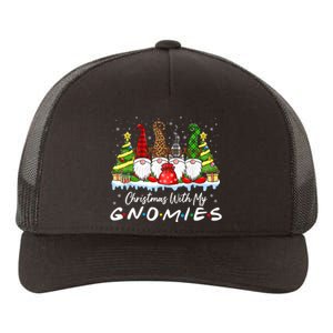 Christmas With My Gnomies Merry Christmas Buffalo Plaid Yupoong Adult 5-Panel Trucker Hat