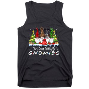 Christmas With My Gnomies Merry Christmas Buffalo Plaid Tank Top