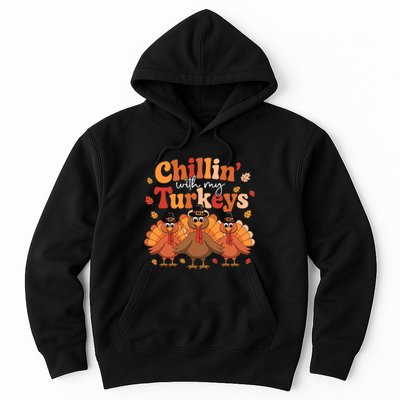 Chillin With My Turkeys Thanksgiving Family Matching Hoodie