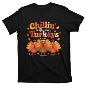 Chillin With My Turkeys Thanksgiving Family Matching T-Shirt