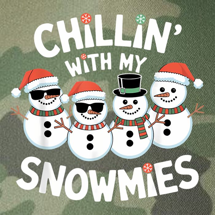 Chillin’ With My Snowmies Funny Christmas Snowman Legacy Tie Dye Trucker Hat