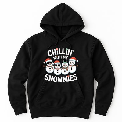Chillin’ With My Snowmies Funny Christmas Snowman Hoodie
