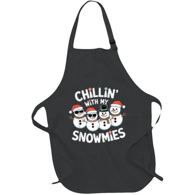 Chillin’ With My Snowmies Funny Christmas Snowman Apron