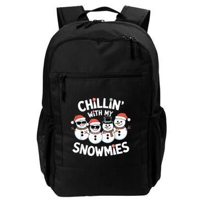 Chillin’ With My Snowmies Funny Christmas Snowman Backpack