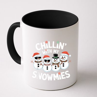 Chillin’ With My Snowmies Funny Christmas Snowman Mug
