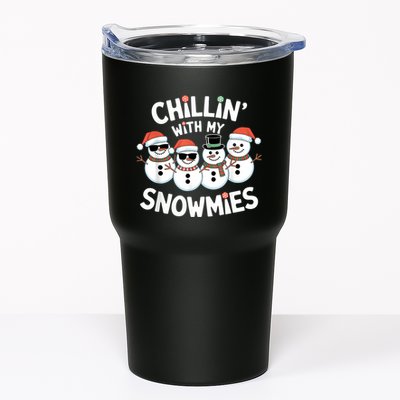 Chillin’ With My Snowmies Funny Christmas Snowman Tumbler