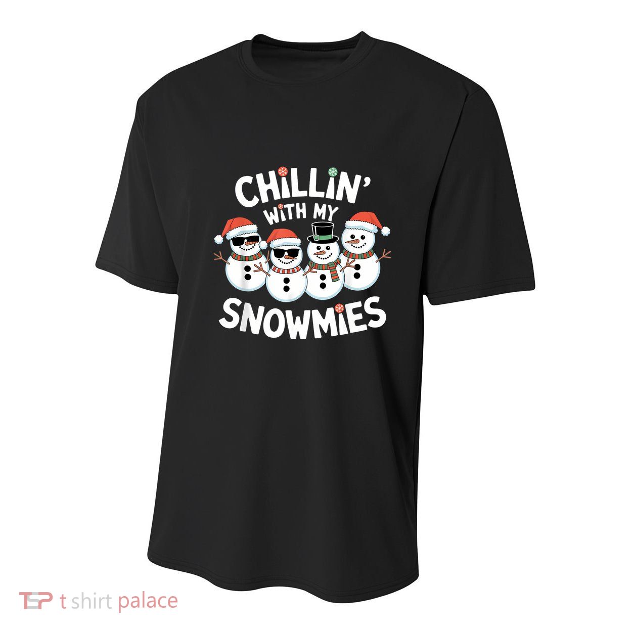 Chillin’ With My Snowmies Funny Christmas Snowman Youth Performance Sprint T-Shirt