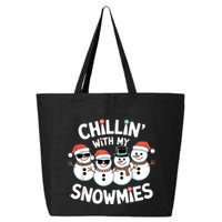 Chillin’ With My Snowmies Funny Christmas Snowman 25L Jumbo Tote