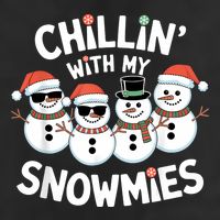 Chillin’ With My Snowmies Funny Christmas Snowman 25L Jumbo Tote