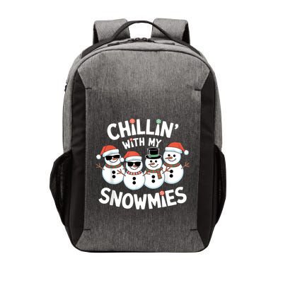Chillin’ With My Snowmies Funny Christmas Snowman Vector Backpack