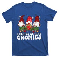 Chillin With My Gnomies Plaid Christmas Santa Gnomes Xmas T-Shirt