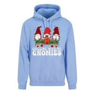 Chillin With My Gnomies Plaid Christmas Santa Gnomes Xmas Unisex Surf Hoodie